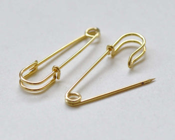 Plain Gold Kilt Safety Pins Broochs 10x35mm Set of 10 A8522