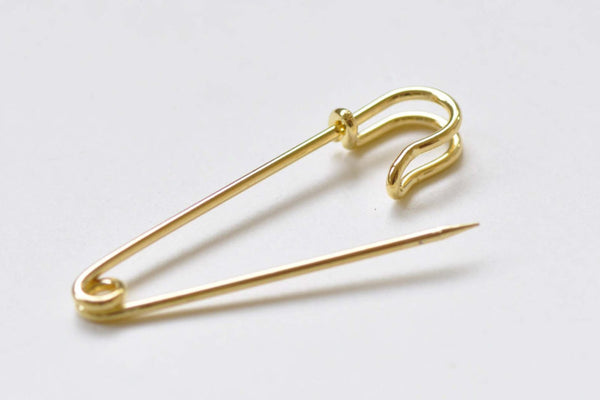 Plain Gold Safety Pins Kilt Pins Broochs 11x50mm Set of 10 A8523