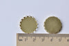 10 pcs Raw Brass Pendant Tray Blanks Match 20mm Cabochon A8527
