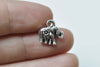 10 pcs Antique Silver Small 3D Flower Elephant Charm Pendants A8530